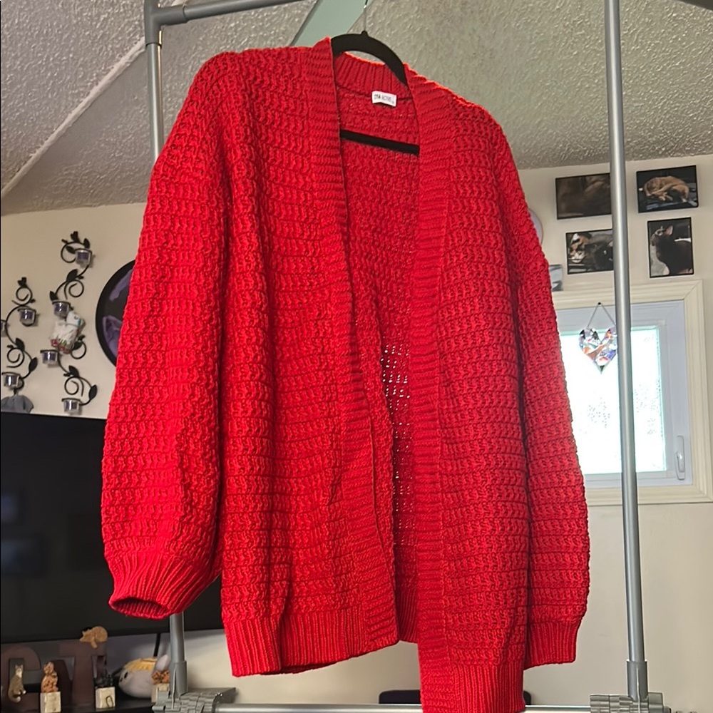 NWT XXL ZYIA PETRA CARDIGAN RED!! FROM A NONSMOKING/PET FRIENDLY HOME